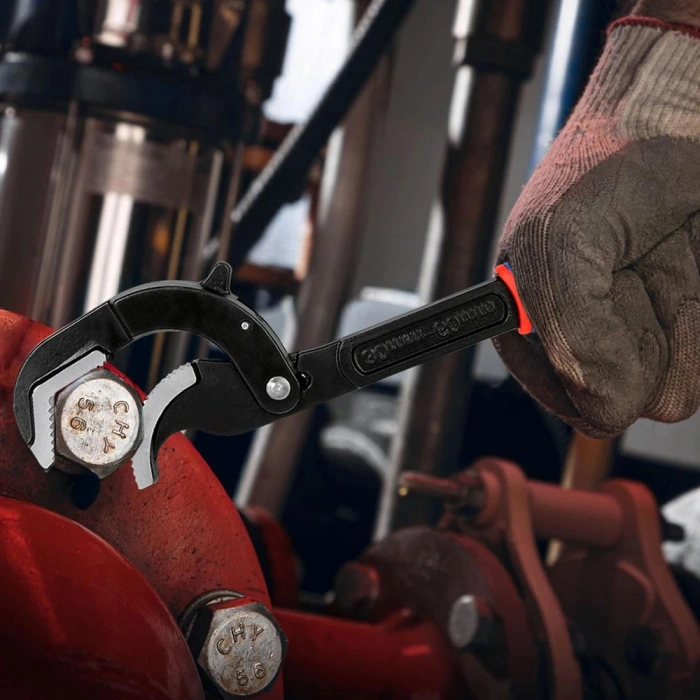 WORKPRO WP202574 2 Parça Otomatik Kilitlemeli Çok Fonksiyonlu Profesyonel Boru Anahtarı/ Levye Seti