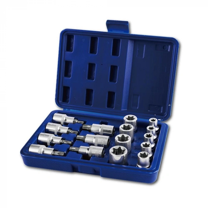 WORKPRO WP202596 1/2’ CR-V 16 Parça Ağır Hizmet Torx Lokma Soketi / Ucu