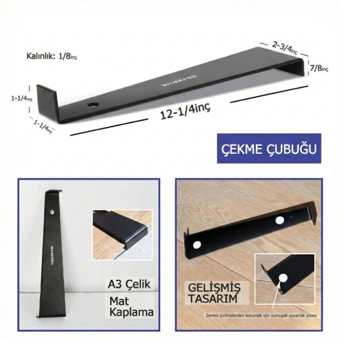 WORKPRO WP204302 33 Parça Laminant/Parke Ahşap Zemin Döşeme Montaj Seti