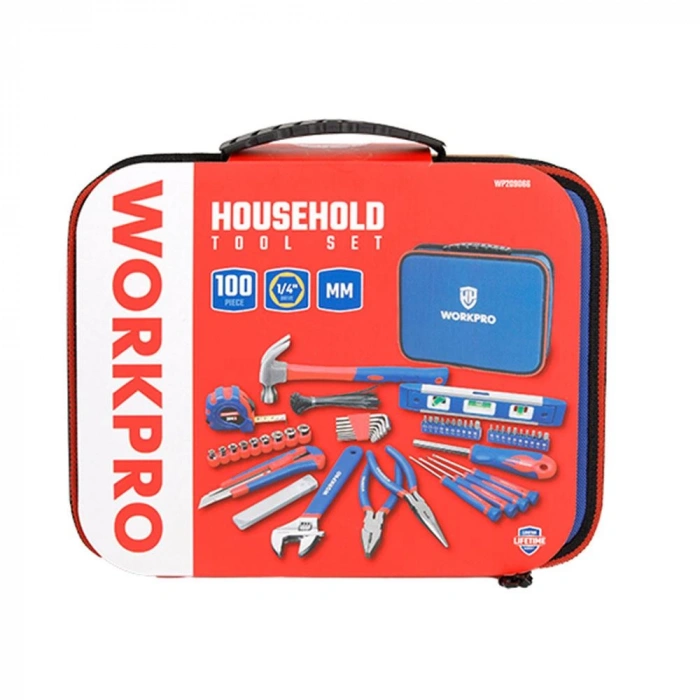 WORKPRO WP209066 100 Parça Profesyonel Tamir/Bakım Alet Seti