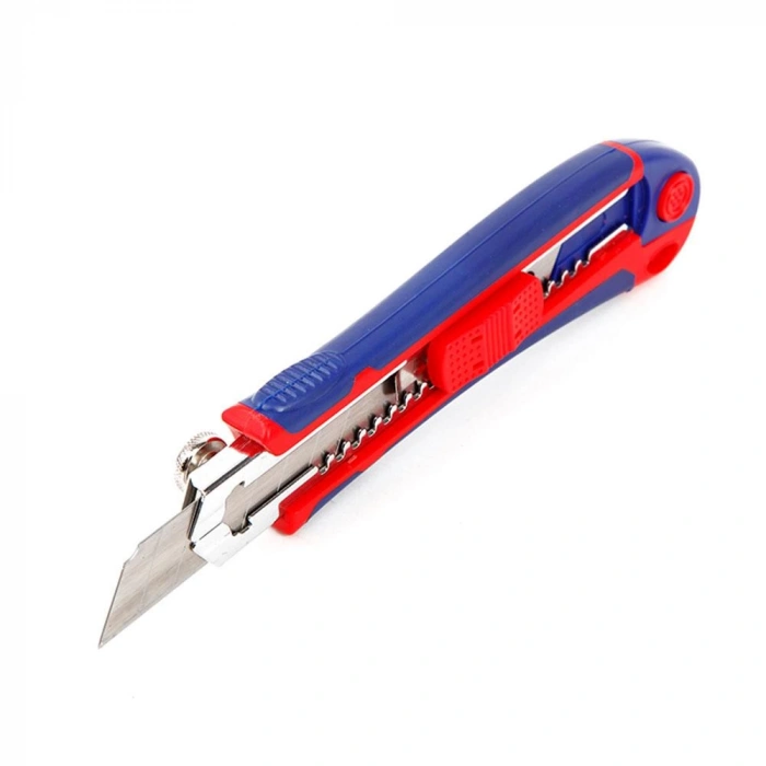 WORKPRO WP212011 18MM Ağır Hizmet Paslanmaz Çelik Kasa Yedek Kartuşlu Maket Bıçağı + 4 Adet Yedek Bıçak