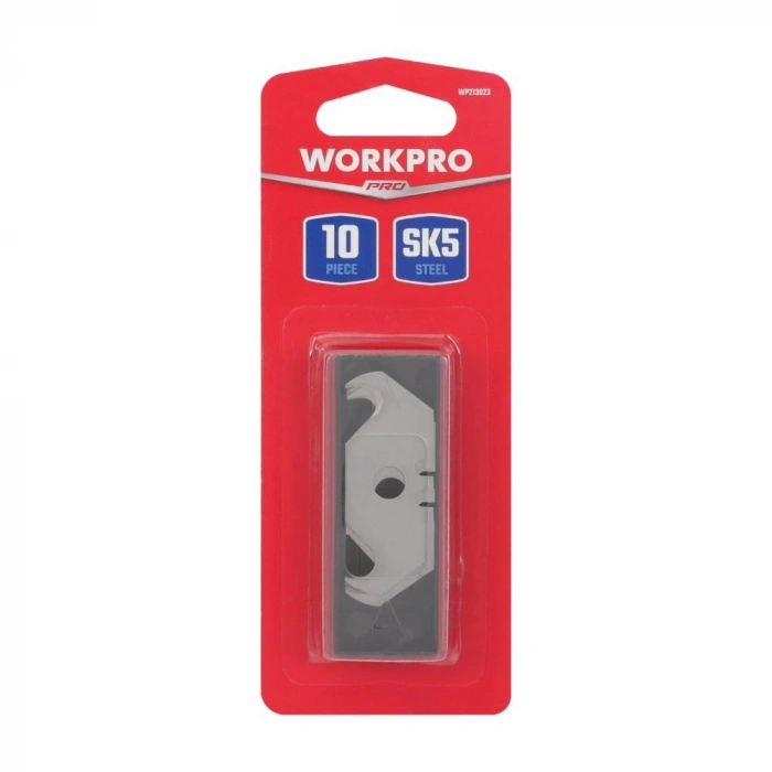 WORKPRO WP213023 10 Lu Kanca Tipi Çengelli Rötuş Maket Bıçağı Yedeği