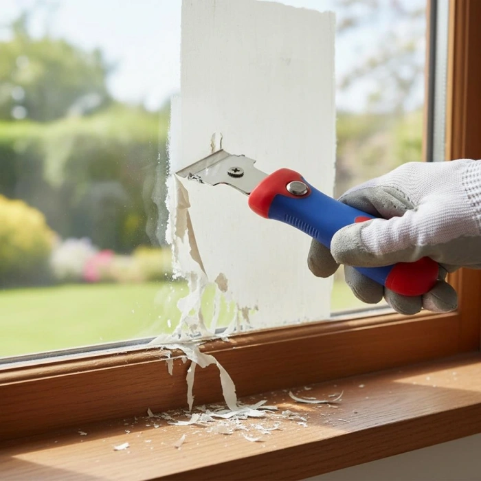 WORKPRO WP219004 40mm Geri Çekilebilir Profesyonel Kazıyıcı + 4 Parça Kazıma Bıçak Seti