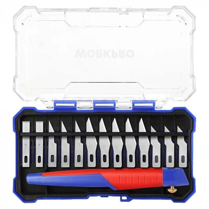 WORKPRO WP219005 14 Parça Profesyonel Hobi Maket Bıçağı Seti