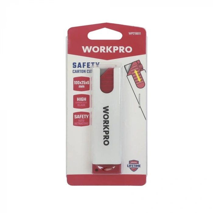 WORKPRO WP219011 100x25x6mm Geri Çekilebilir Koli Açma Bıçağı