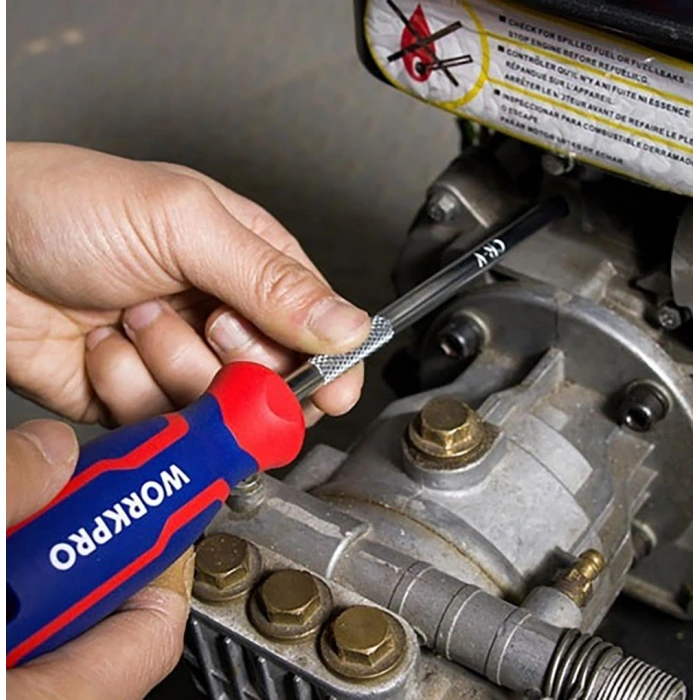 WORKPRO WP221016 5.5x100mm CR-V Manyetik Profesyonel Düz Tornavida