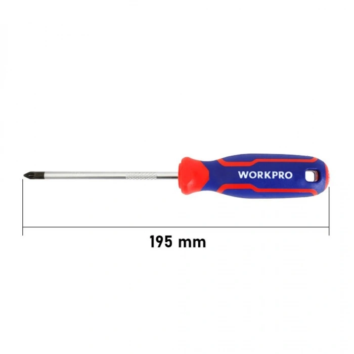 WORKPRO WP221036 PZ1x100mm CR-V Manyetik Profesyonel Yıldız Tornavida