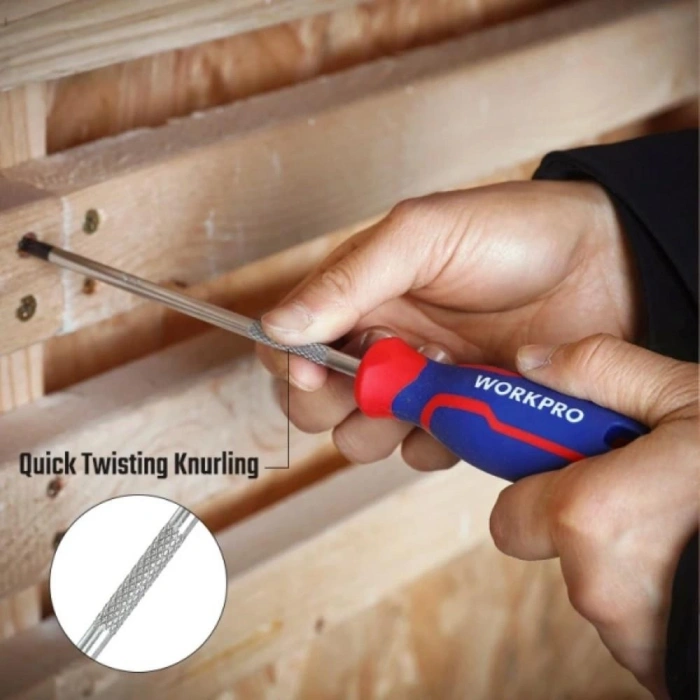 WORKPRO WP221037 PZ2x100mm CR-V Manyetik Profesyonel Yıldız Tornavida