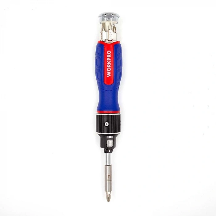 WORKPRO WP221069 6-IN-1 Profesyonel CR-V Cırcırlı Manyetik Tornavida Seti