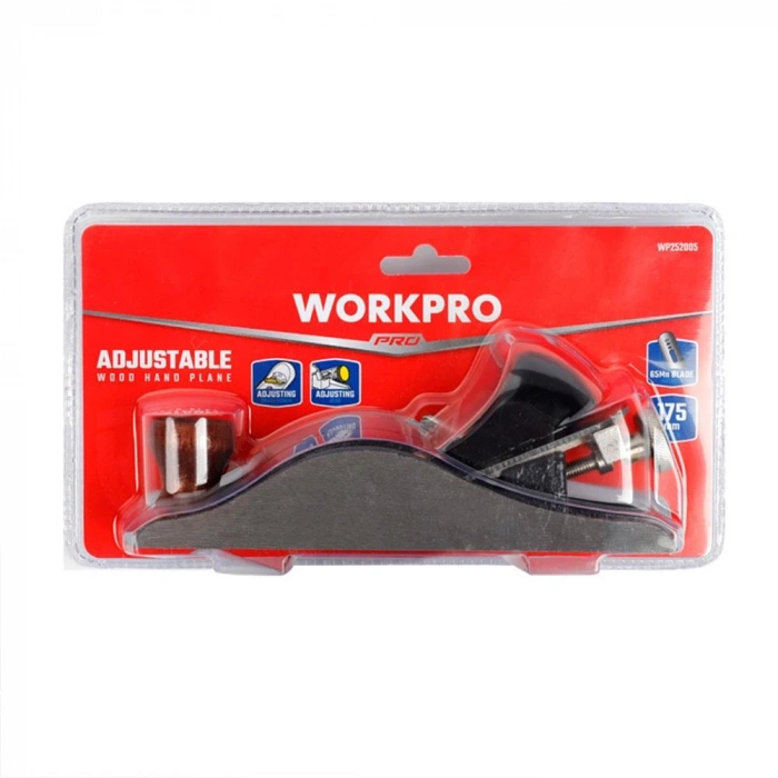 WORKPRO WP252005 175MM Avuç İçi Profesyonel Marangoz Ahşap Rendesi