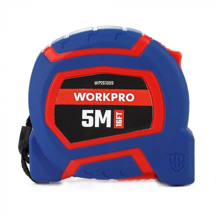 WORKPRO WP261009 5Mx19mm/16Ft. Naylon Kaplama Sarı Çelik Şerit Metre