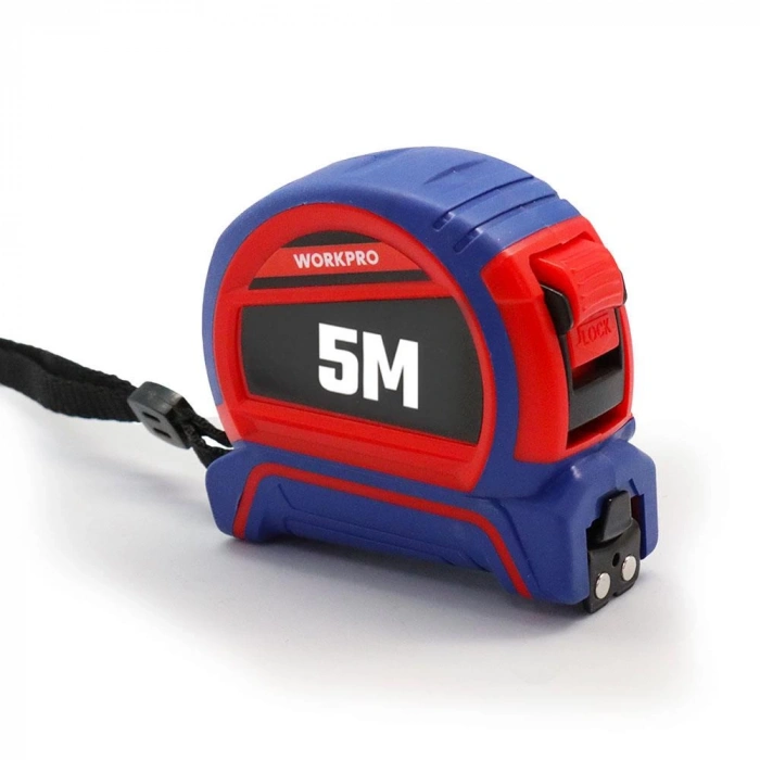 WORKPRO WP261041 5Mx25mm Naylon Kaplama Sarı Çift Taraflı Manyetik Çelik Şerit Metre