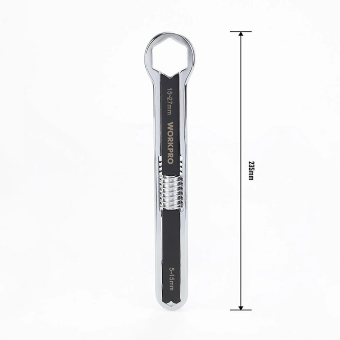 WORKPRO WP272016 5/27mm CR-V Üniversal Ayarlanabilir Çift Başlı Anahtar