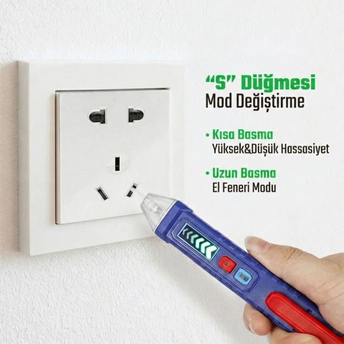 WORKPRO WP295004 12-1000 Volt AC Yüksek Hassasiyetli Profesyonel Voltaj Dedektörü