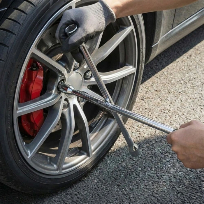 WORKPRO WP314005 17 19 21 23 Cr-V 400mm 4 Kollu Profesyonel Bijon Anahtarı