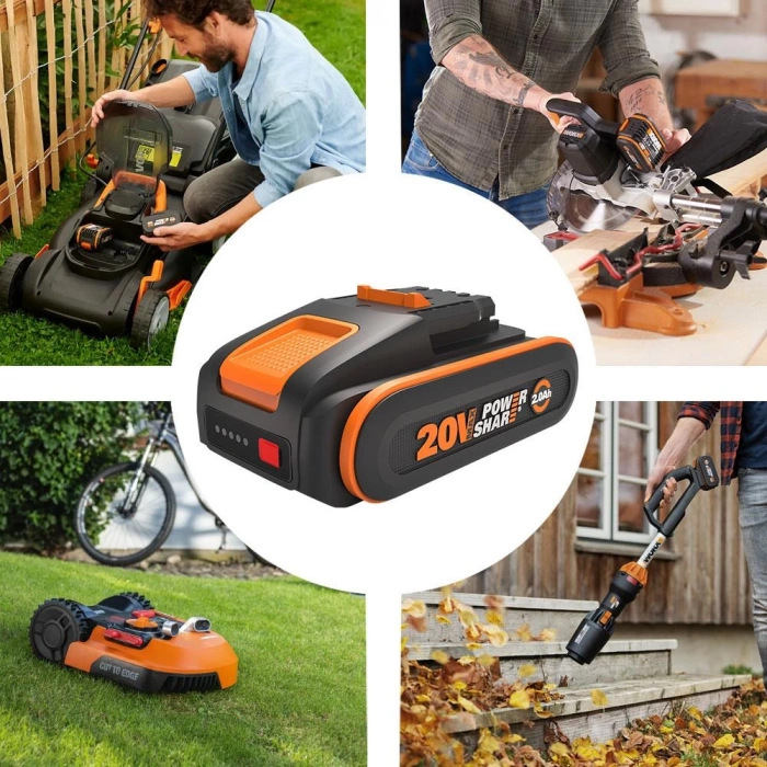 WORX WA3639 20Volt 2.0Ah. Li-ion PowerShare Yedek Akü