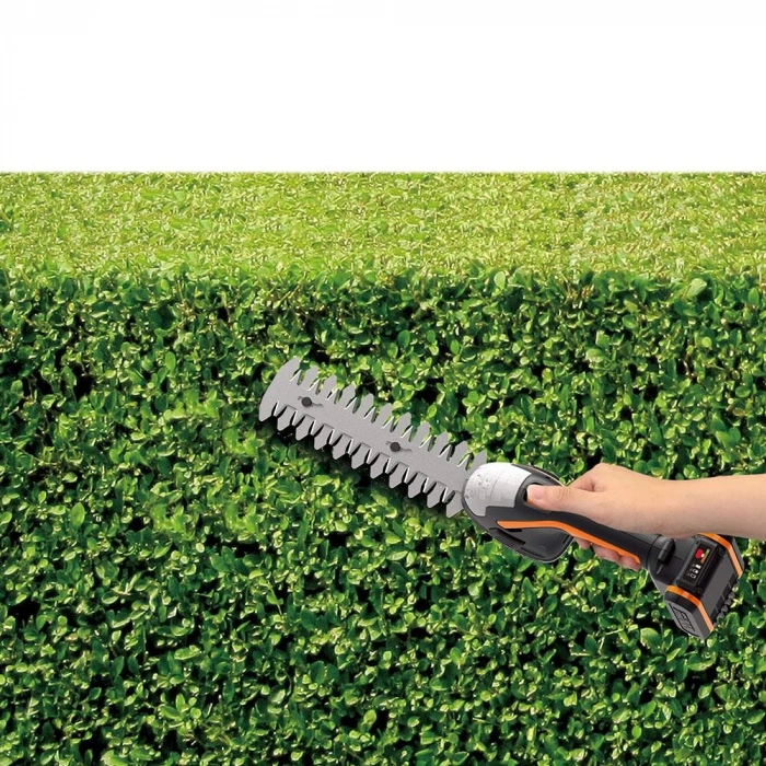 WORX WG801E.5 20Volt 2.0Ah. Li-ion Şarjlı Profesyonel Avuç İçi Çim Kesme, Çit Budama/Çapalama