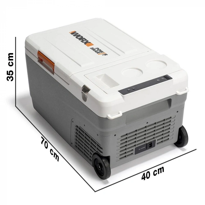 Worx WX876.9 12/24/220Volt 22Litre Kompresörlü Outdoor Oto Buzdolabı (Akü Dahil Değildir)