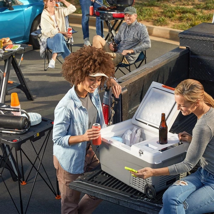 Worx WX876.9 12/24/220Volt 22Litre Kompresörlü Outdoor Oto Buzdolabı (Akü Dahil Değildir)