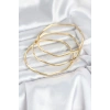 316L Çelik Gold Renk 65 mm Ajda Zikzak Model 3lü Kadın Bileklik