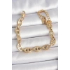 316L Çelik Gold Renk Zincir Model Kadın Bileklik