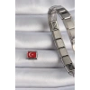 316L Çelik Gümüş Renk Türk Bayrağı İşlemeli Nomination Charm