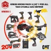 CAT DXKR1SET DX3130B + KUB30.2 18Volt 4.0Ah. Çift Akülü Şarjlı Kömürsüz Profesyonel Ortak Akülü Kombo Set