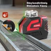 KOBB KBL32GTP Profesyonel Li-ion Yatay 360° ve Dikey Otomatik Hizalamalı Yeşil Nokta Şakül ve Çapraz Çizgi Lazer+Tripod