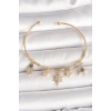 Pirinç Gold Renk Sallantı Zirkon Taşlı Kutup Yıldız Model Charm Model Kadın Bileklik