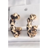 Pirinç Gold Renk Sarmal Leopar Desen Halka Model Kadın Küpe