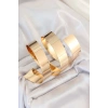 Pirinç Sarmal Gold Renk Kadın Pazu Bileklik