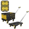 STANLEY PC532B 137kg 62x45cm Dört Tekerli Çekme Kollu Yük ve Paket Taşıma Arabası + FT505 Çok Amaçlı Taşıma Sepeti