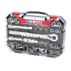 WORKPRO WP202525 30 Parça 1/2’’ CR-V Metrik/İnç Profesyonel Lokma Takımı