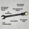 WORKPRO WP202603 8-17mm 8 Parça CR-V Profesyonel Mafsallı Cırcır Kombine Anahtar Takımı + Bez Taşıma Kılıfı