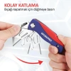 WORKPRO WP211006 Ağır Hizmet Paslanmaz Çelik Gövde Katlanır Rötuş Maket Bıçağı + 6 Adet Yedek Bıçak