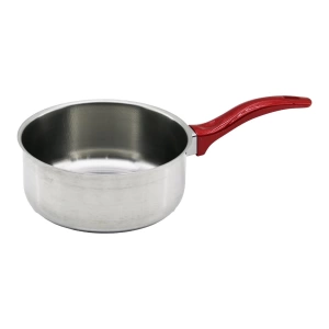 14CM   KIRMIZI PLASTİK KULP   ÇELİK  SOS TAVA (4767)
