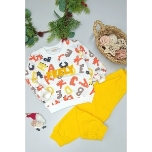 2 İp Mevsime Uygun Sarı Bebek Eşofman Takımı