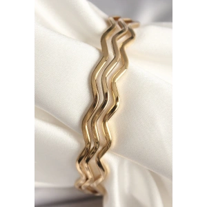 316L Çelik Gold Renk Ajda Model Kadın Bileklik