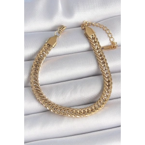 316L Çelik Gold Renk Balık Sırtı Zincir Model Kadın Bileklik
