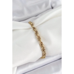 316L Çelik Gold Renk Burgu Model Kadın Bileklik