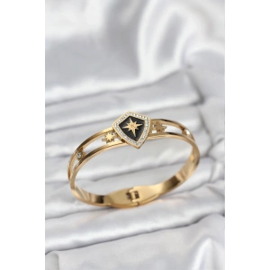 316L Çelik Gold Renk Kutup Yıldızı Kelepçe Bileklik