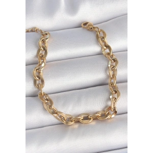 316L Çelik Gold Renk Zincir Model Kadın Bileklik