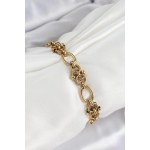 316L Çelik Gold Renk Zincirli Kadın Bileklik