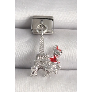 316L Çelik Gümüş Renk Eyfel Kulesi Modeli Nomination Charm