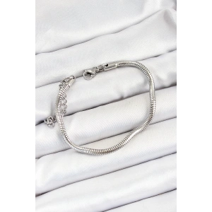 316L Çelik Gümüş Renk Kalın Yılan Zincir Erkek Bileklik