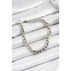 316L Çelik Gümüş Renk Kalın Zincir Erkek Bileklik