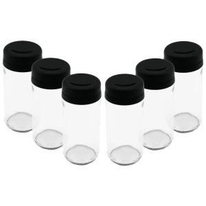 6 PCS CAM - 225ML BAHARATLIK - TUZLUK PLASTİK KAPAK (4767)