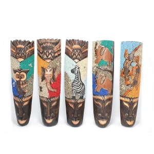 Ahşap Duvara Asmalı Kumlu Mask 50 Cm 3galıleo-9