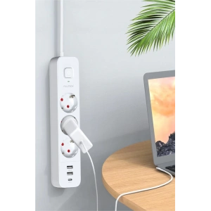 Akım Korumalı 3’lü Priz 2xusb 1xtype-c 3680w Girişli Uzatma Kablolu Priz Ftr16