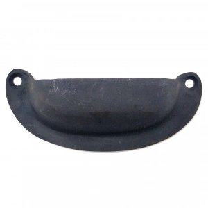 Antika Tarz Dekoratif Pirinç Düz Tas Mobilya Kulbu - 37x87 Mm, Oksit